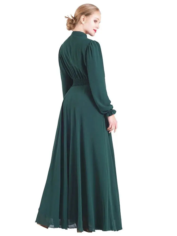 Ramadan Chiffon Abaya Dubai Kebaya by Cralom - Muslim Women's Prayer Dress