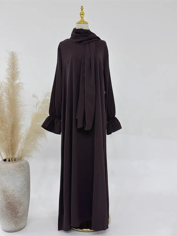 Ramadan Modest Abaya Dress for Women by Cralom - Eid Kaftan Robe Muslim Fashion