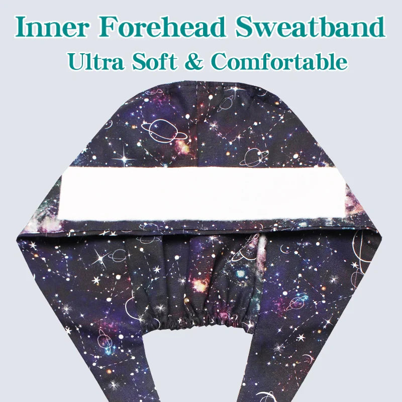 Cralom Starry Sky Healthcare Scrub Cap