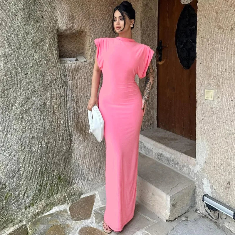 Cralom Solid Color Sleeveless Dress - Fashionable Summer Style