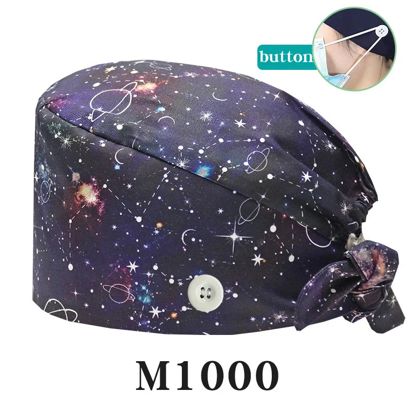 Cralom Starry Sky Healthcare Scrub Cap