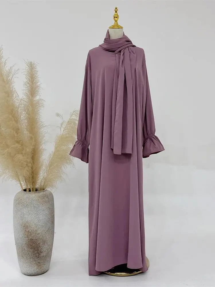 Ramadan Modest Abaya Dress for Women by Cralom - Eid Kaftan Robe Muslim Fashion