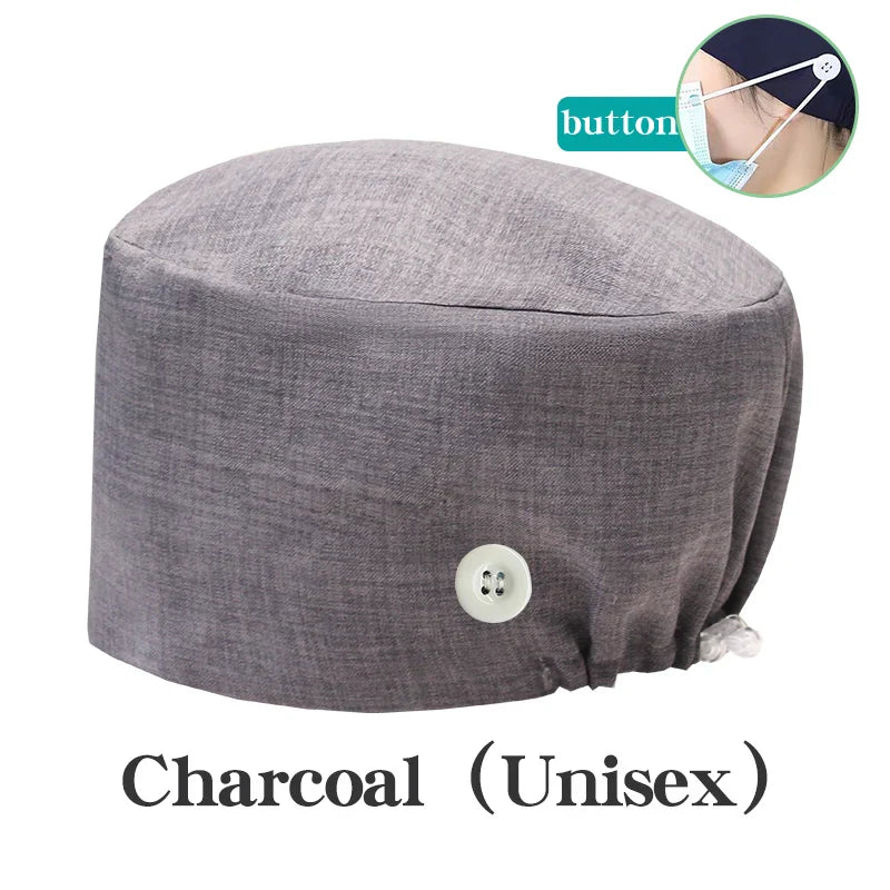 Cralom Solid Color Scrub Hat for Medical Professionals and Pet Groomers