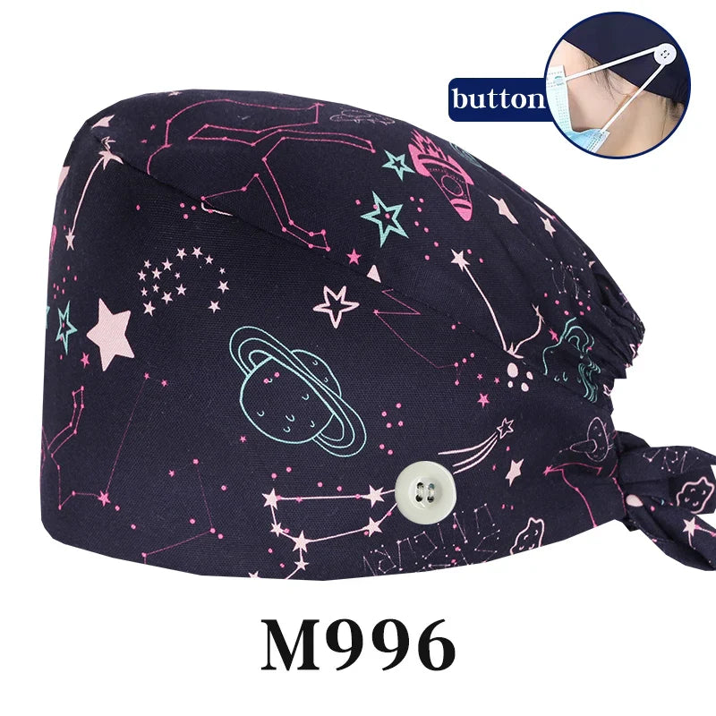 Cralom Starry Sky Healthcare Scrub Cap