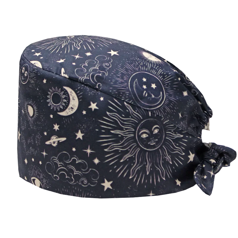 Cralom Women's Surgical Caps with Button for Various Professions