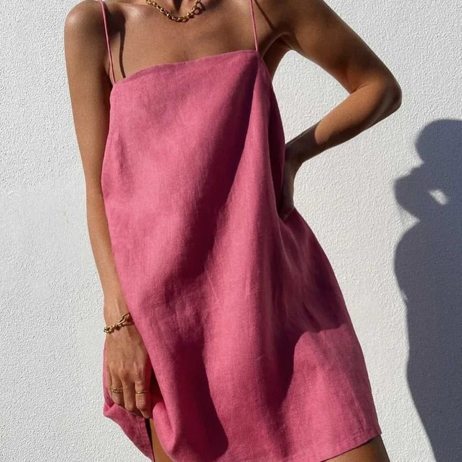 Cralom Women's Cotton Leprosy Suspender Dress for Spring & Summer 2025