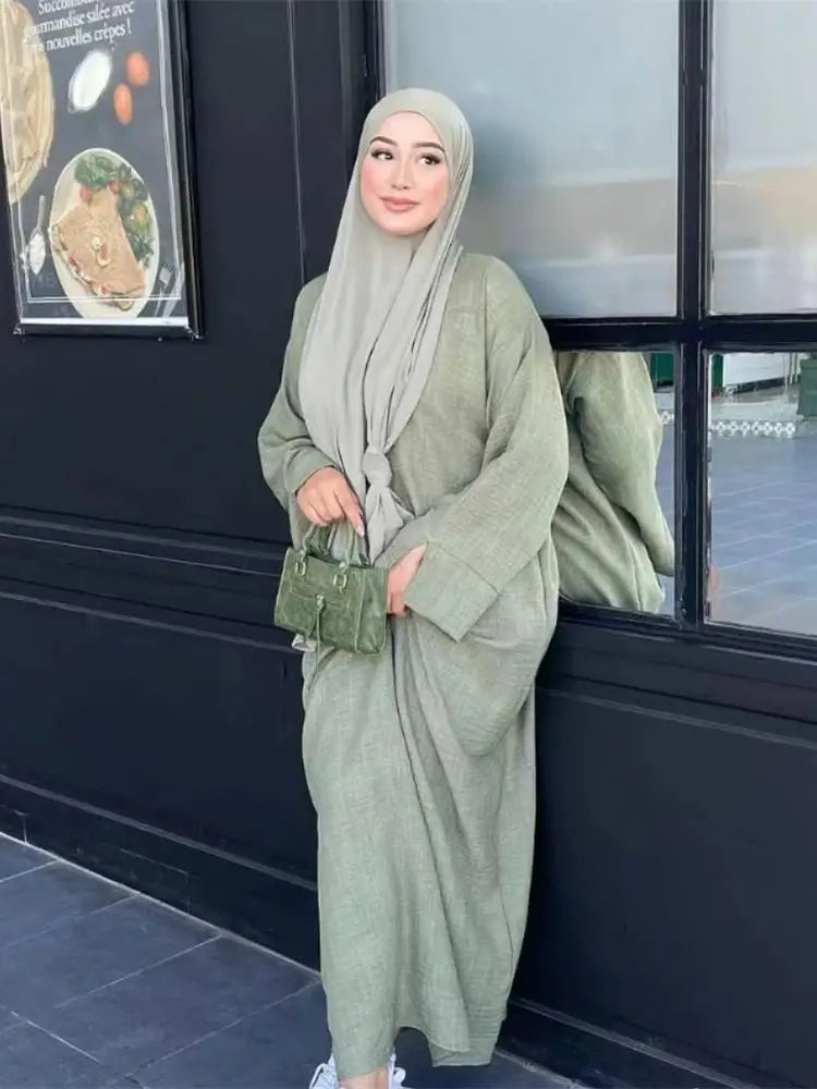 Ramadan Eid Abaya Dress for Women by Cralom - Modest Muslim Kaftan Robe
