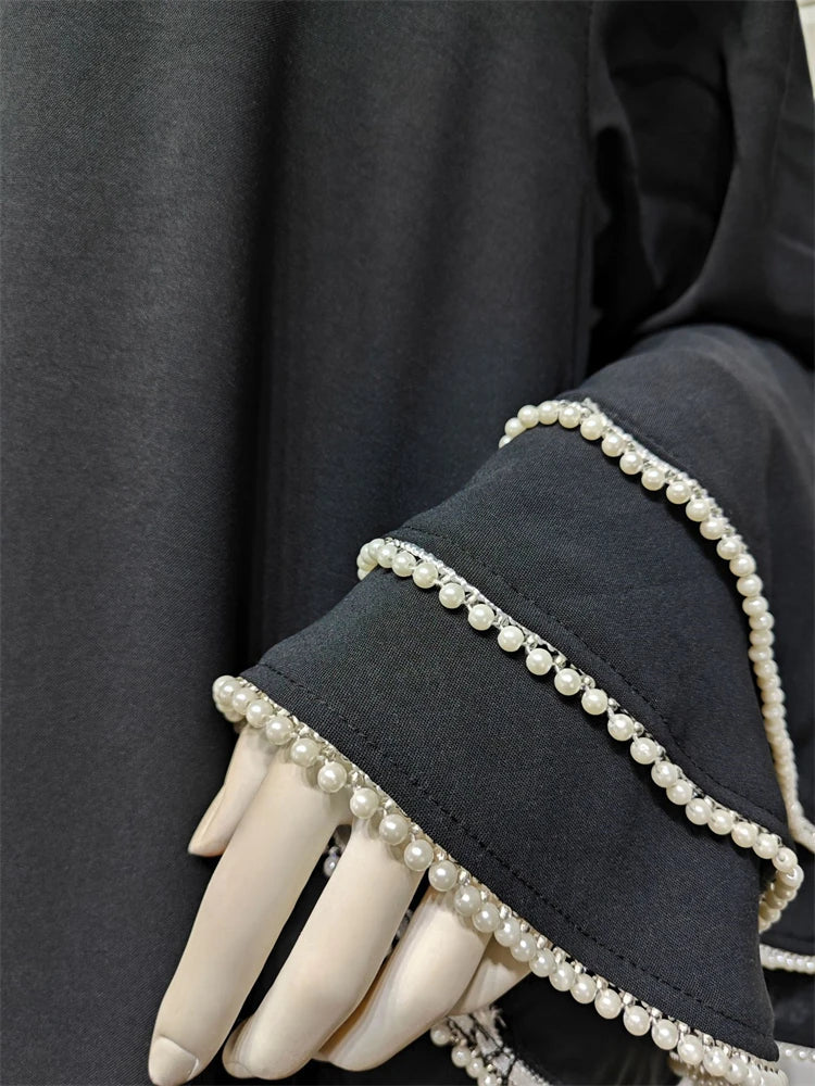 Luxury Eid Black Kimono Abaya by Cralom - 2024 Collection