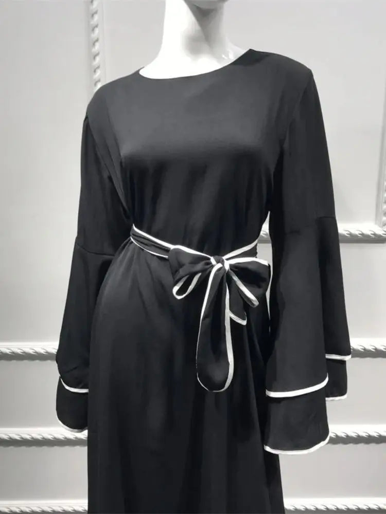 Ramadan Black Abaya for Modest Muslim Women by Cralom