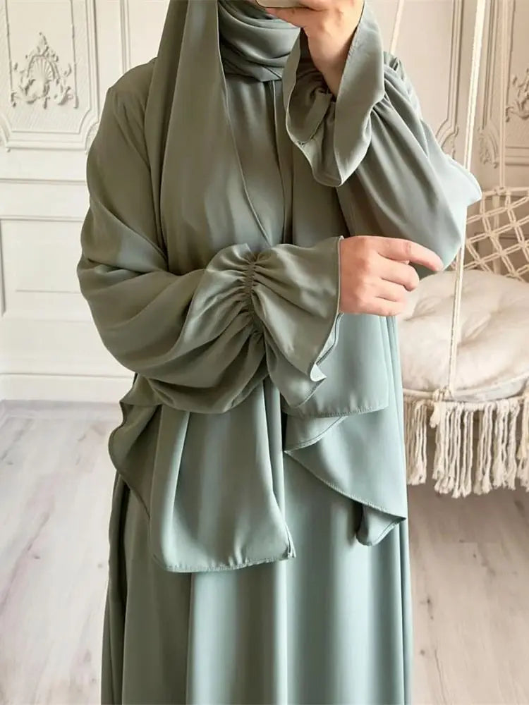Ramadan Modest Abaya Dress for Women by Cralom - Eid Kaftan Robe Muslim Fashion