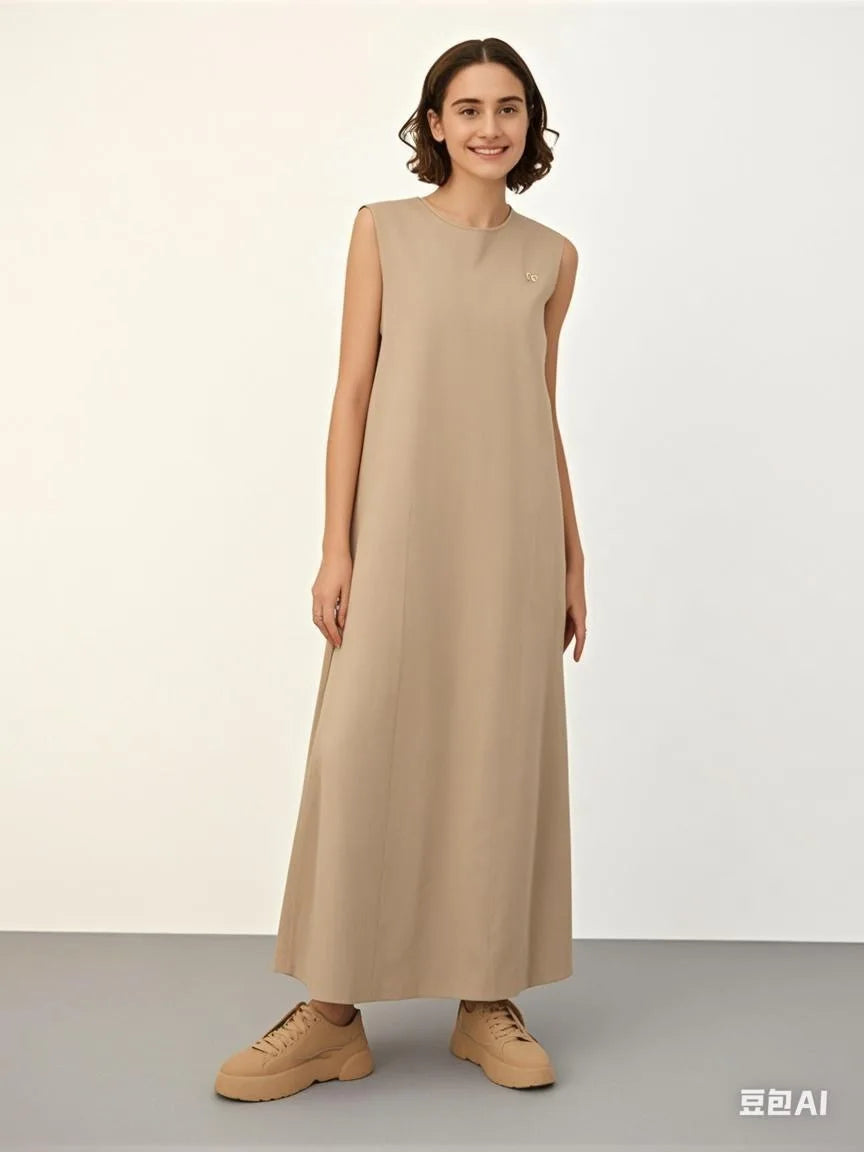 Sleeveless Dubai Abaya Dress Modest Islamic Women's Clothing by Cralom