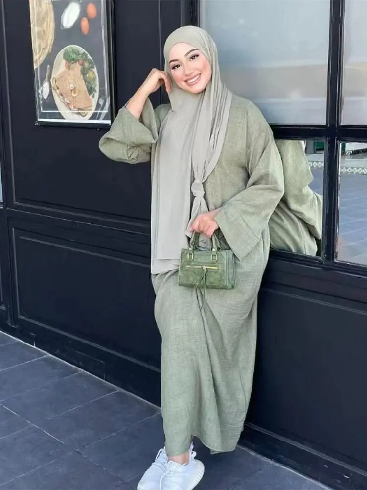 Ramadan Eid Abaya Dress for Women by Cralom - Modest Muslim Kaftan Robe