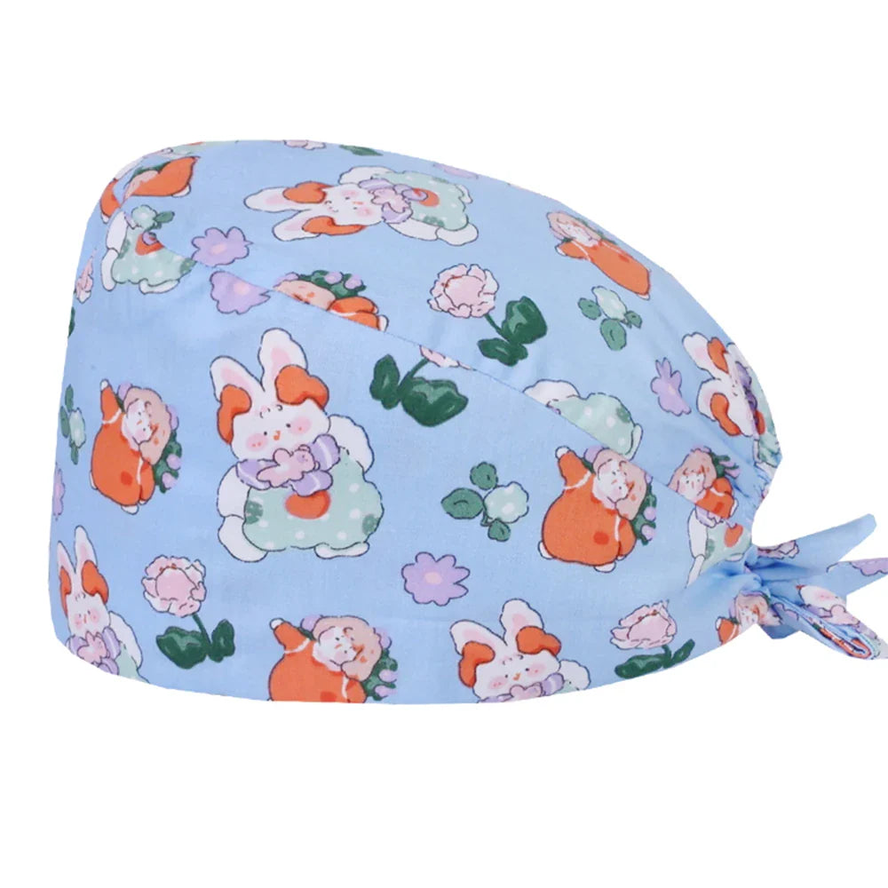Cralom Seals Cotton Scrub Cap - Unisex Medical Surgical Hat