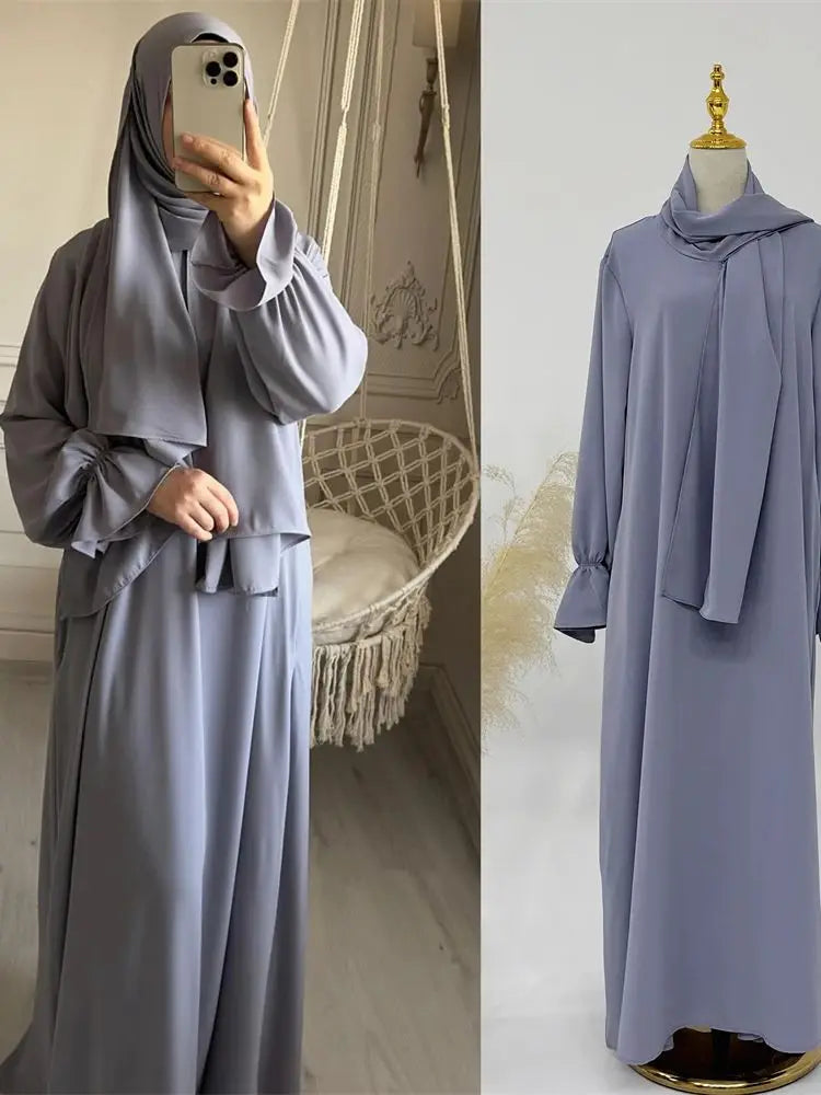 Ramadan Modest Abaya Dress for Women by Cralom - Eid Kaftan Robe Muslim Fashion