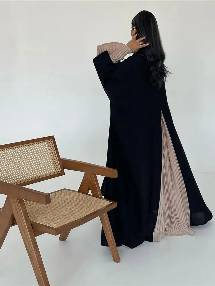 Ramadan Eid Mubarak Black Muslim Modest Kimono Abaya Dubai Luxury Women Abaya by Cralom