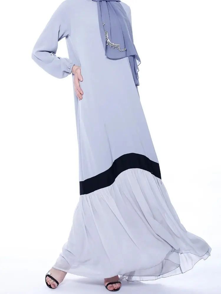 Ramadan Gray XXL Abaya Dubai Women's Modest Dress by Cralom