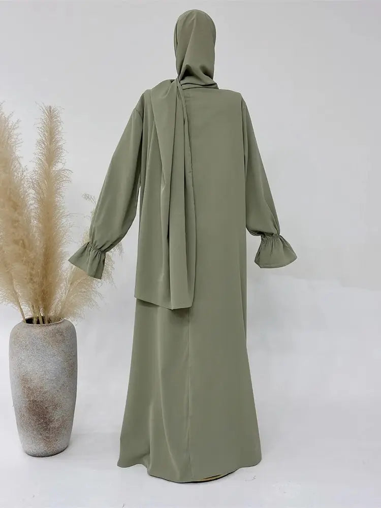 Ramadan Modest Abaya Dress for Women by Cralom - Eid Kaftan Robe Muslim Fashion