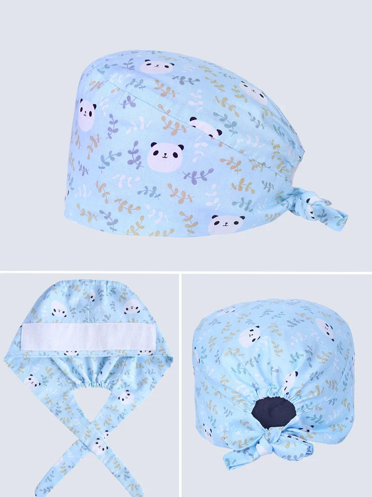 Cralom Seals Cotton Scrub Cap - Unisex Medical Surgical Hat