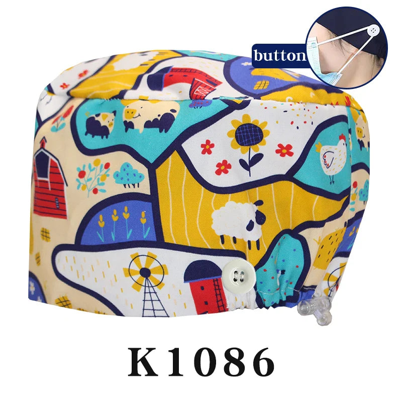 Cralom Long Hair Nurse Cap | Dental Clinic & Surgical Scrubs