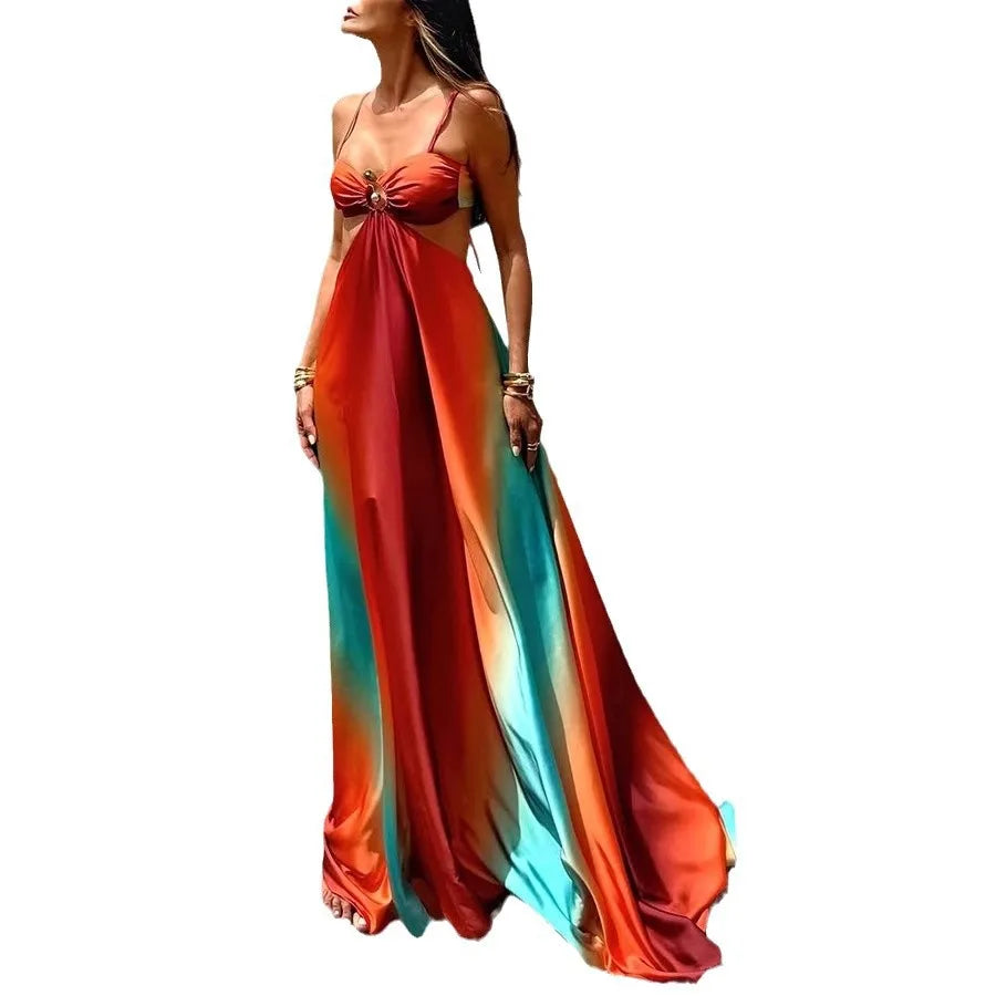Cralom Island Style Long Beach Dress