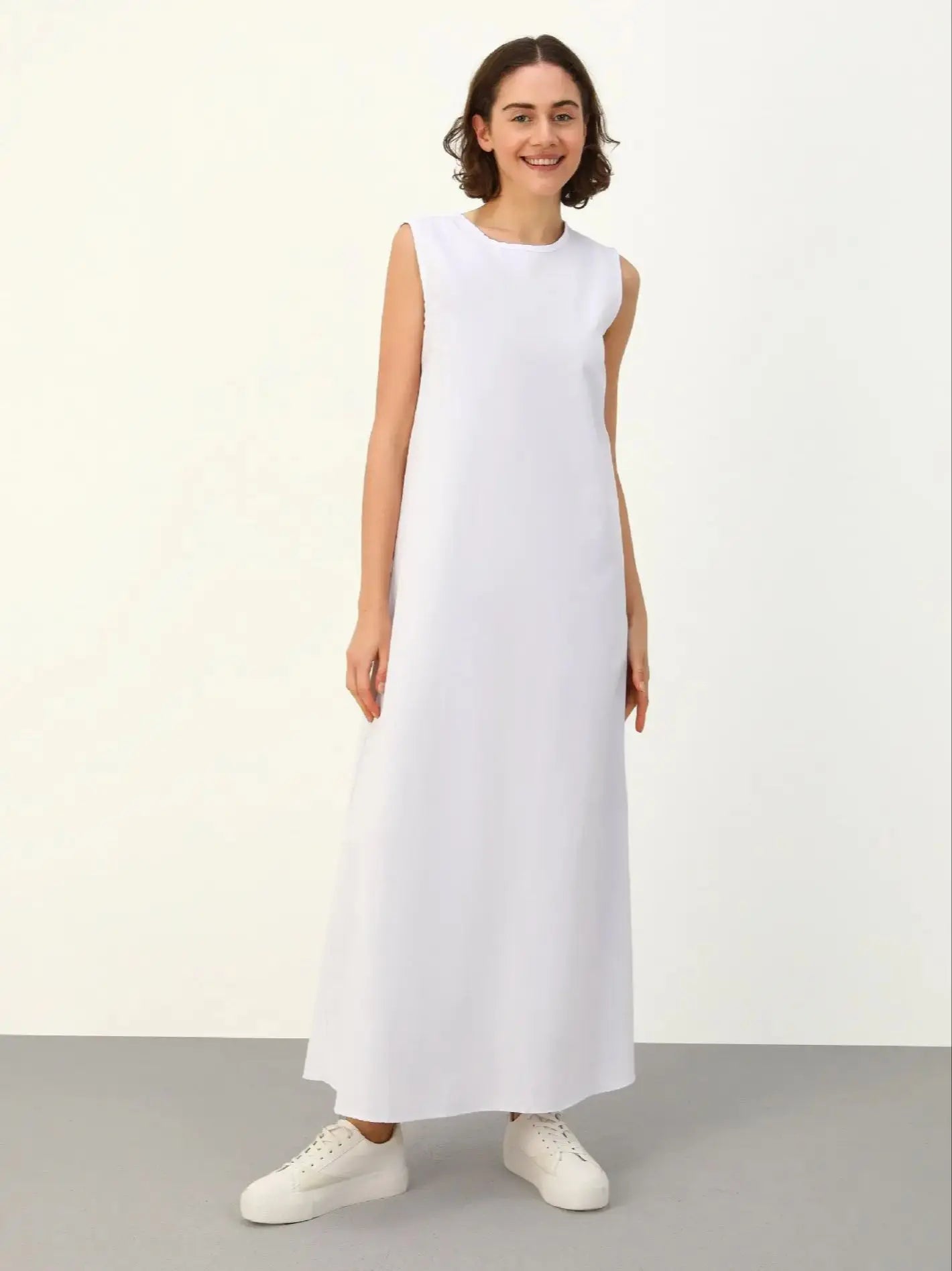 Sleeveless Dubai Abaya Dress Modest Islamic Women's Clothing by Cralom