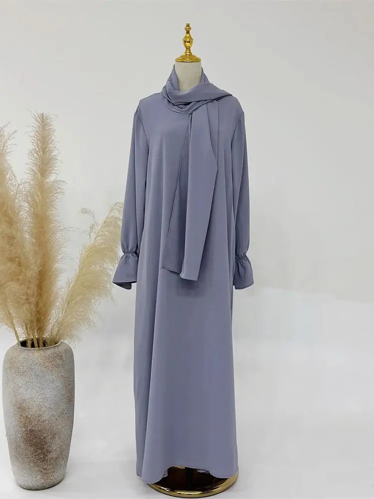 Ramadan Modest Abaya Dress for Women by Cralom - Eid Kaftan Robe Muslim Fashion