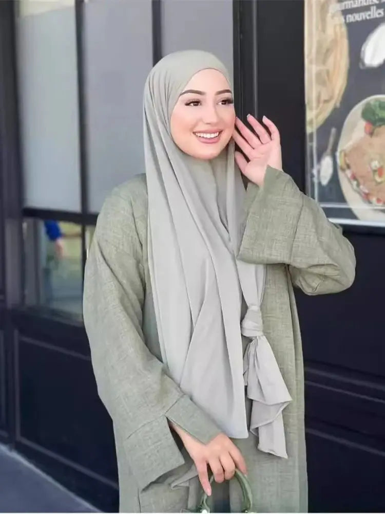 Ramadan Eid Abaya Dress for Women by Cralom - Modest Muslim Kaftan Robe