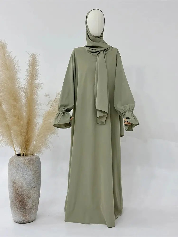 Ramadan Modest Abaya Dress for Women by Cralom - Eid Kaftan Robe Muslim Fashion
