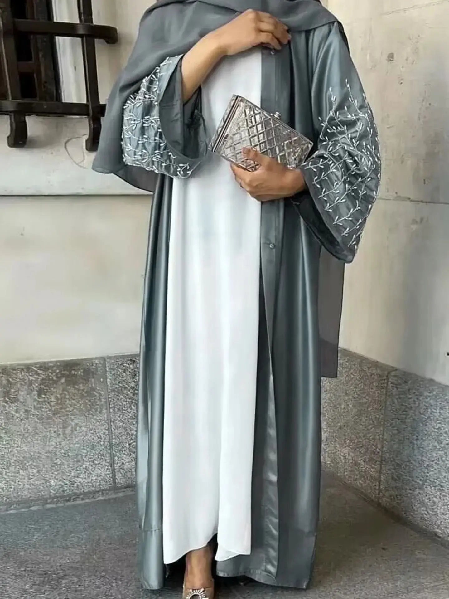 Luxury Ramadan Open Abaya by Cralom - Modest Muslim Dresses for Women