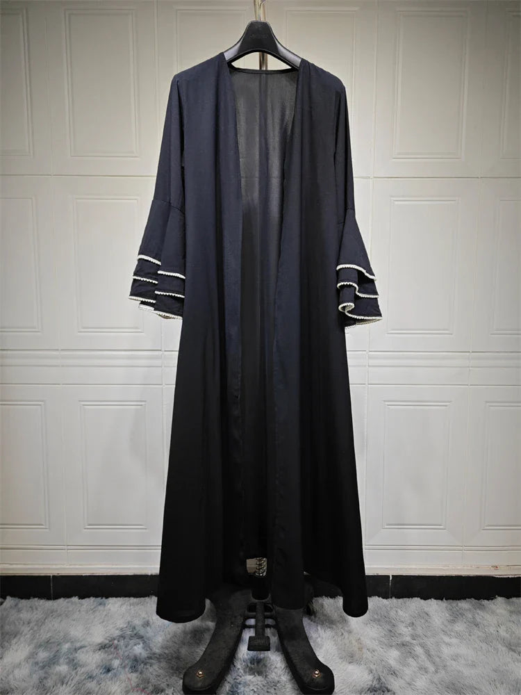 Luxury Eid Black Kimono Abaya by Cralom - 2024 Collection