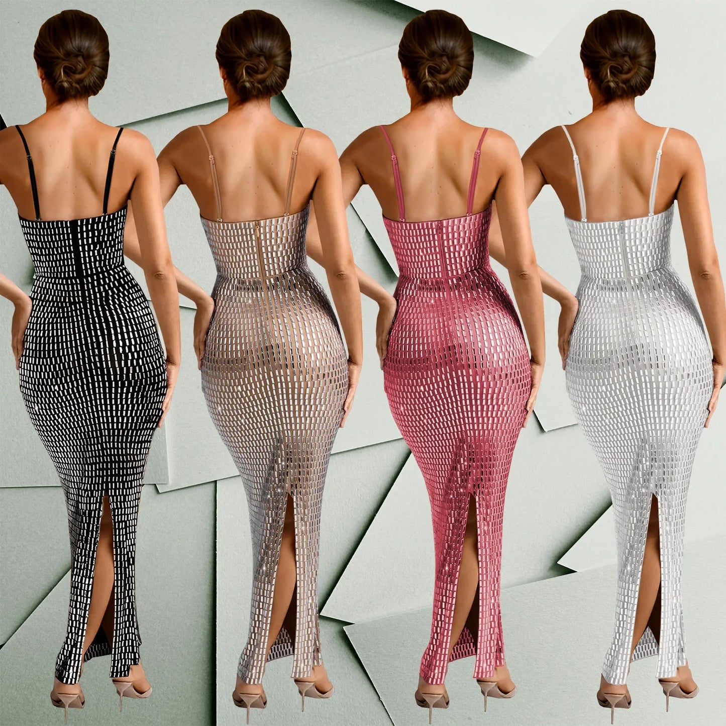 Cralom Diamond Suspender Tight Dress - Summer 2025