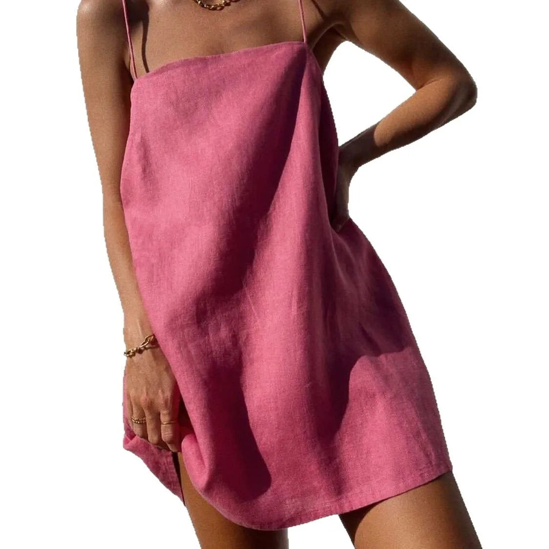 Cralom Women's Cotton Leprosy Suspender Dress for Spring & Summer 2025