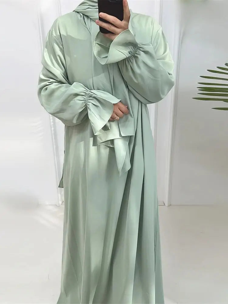 Ramadan Modest Abaya Dress for Women by Cralom - Eid Kaftan Robe Muslim Fashion