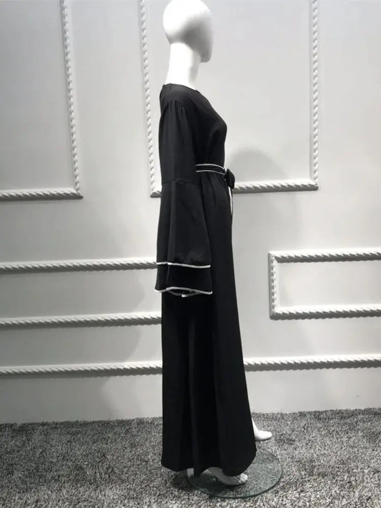 Ramadan Black Abaya for Modest Muslim Women by Cralom