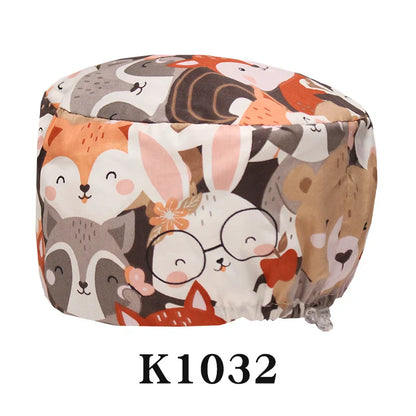 Cralom Women's Surgical Caps - Dental Nursing Hats for Pet Hospital
