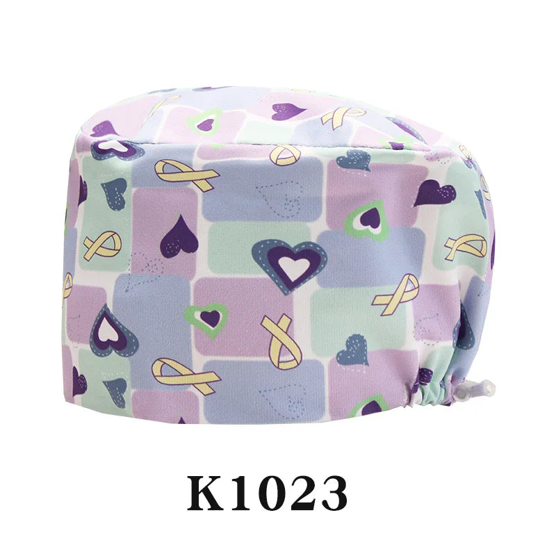 Cralom Silky Scrub Cap with Cordlock Adjustable Elastic Work Hat