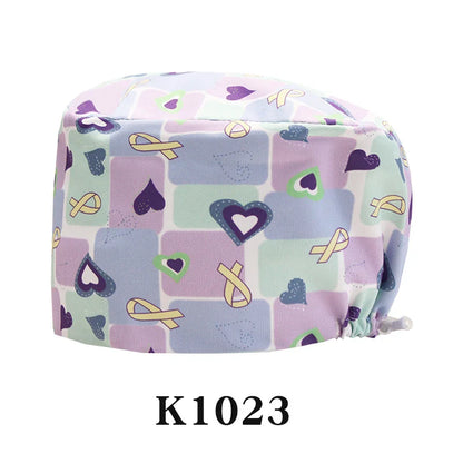 Cralom Silky Scrub Cap with Cordlock Adjustable Elastic Work Hat