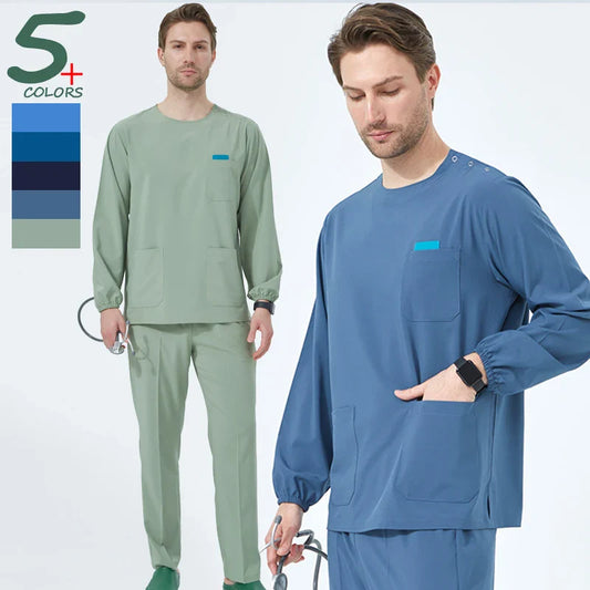 Cralom Men's Orthopaedic Surgeon Scrub Sets: V-neck Medical Uniforms