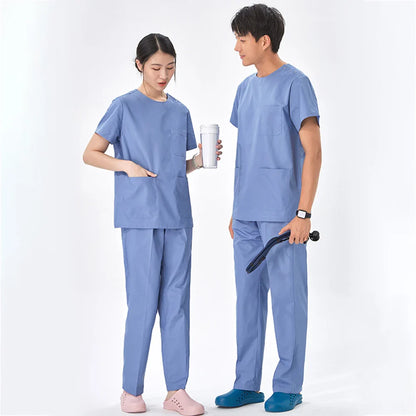 Cralom Medical Scrub Set for Hospital Nurses and Doctors Workwear
