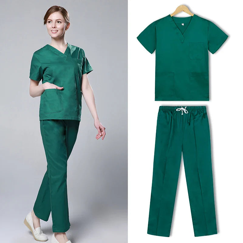 Cralom V-Neck Scrub Set for Healthcare Professionals