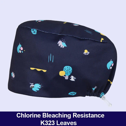 Cralom Silky Scrub Cap with Cordlock Adjustable Elastic Work Hat