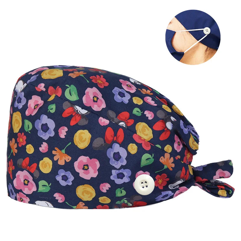 Cralom Cotton Scrub Cap for Men and Women