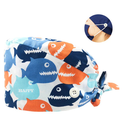 Cralom Cotton Scrub Cap for Men and Women