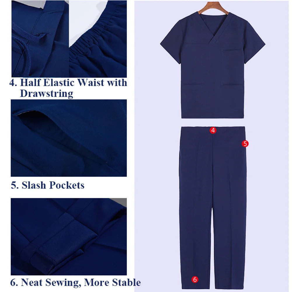 Cralom Stretch Scrubs Set for Pet Hospital - Women's Clinical Uniforms