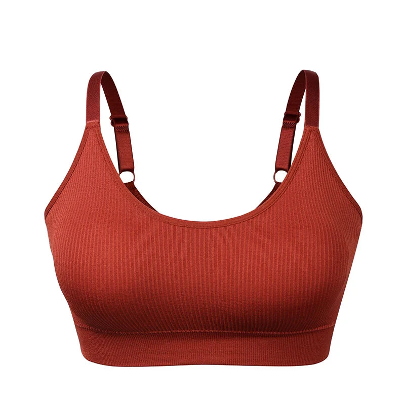 Cralom Seamless Padded Sports Yoga Fitness Bra for Women