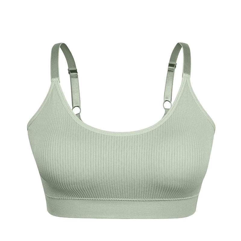 Cralom Seamless Padded Sports Yoga Fitness Bra for Women