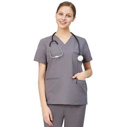 Cralom Stretch Scrubs Set for Pet Hospital - Women's Clinical Uniforms