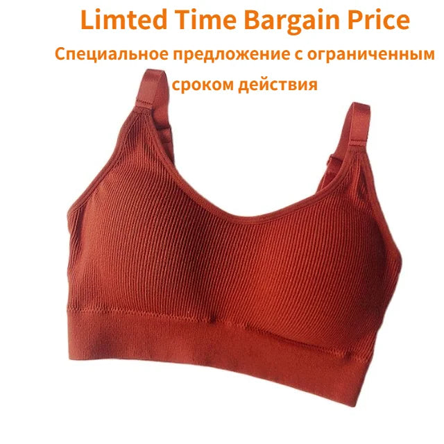 Cralom Seamless Padded Sports Yoga Fitness Bra for Women