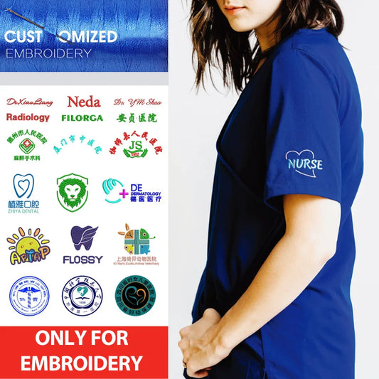 Cralom Blue Embroidered Logo Minimalist Sample