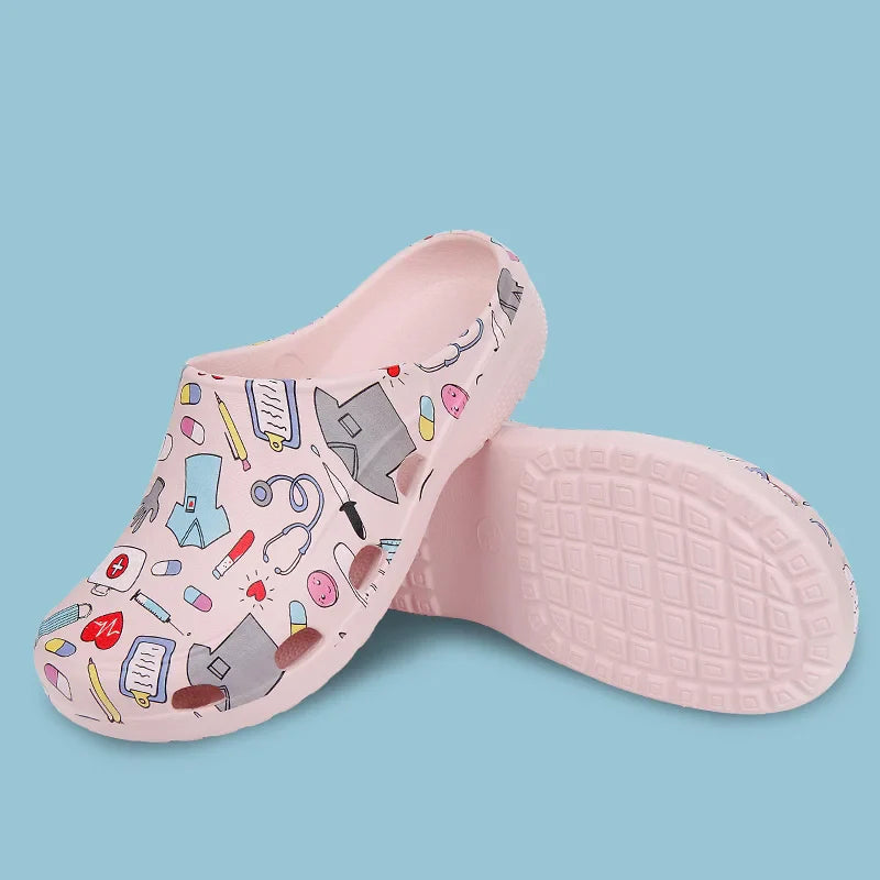 Cralom Women's Classic Nurse Clogs Outdoor Slippers